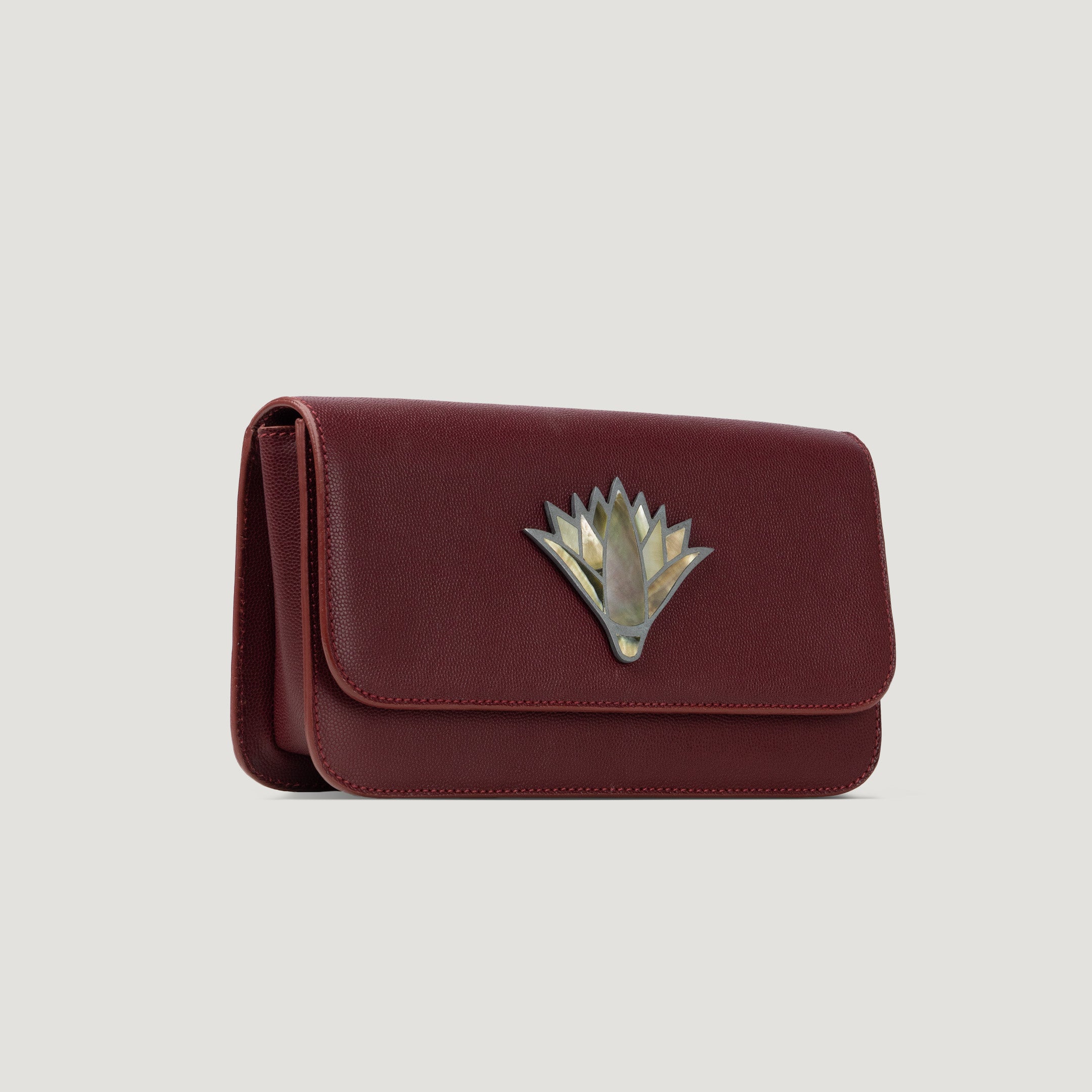 Signature Lotus in Safiano Leather