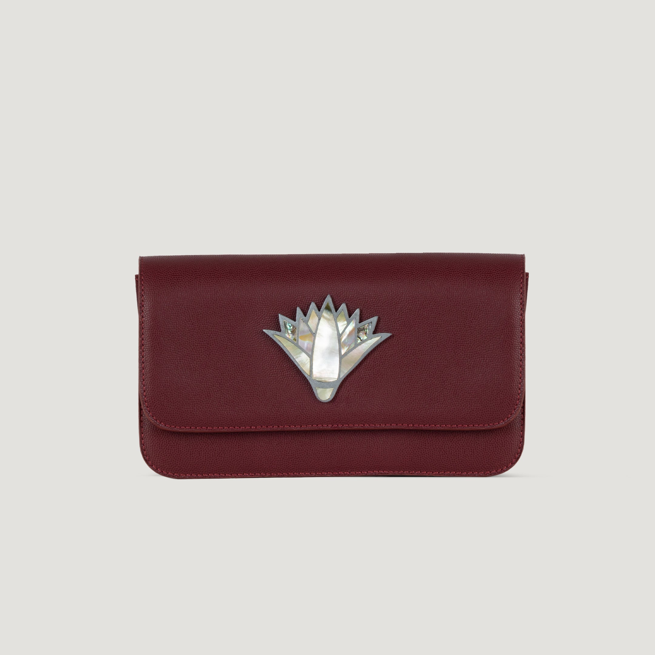 Signature Lotus in Safiano Leather