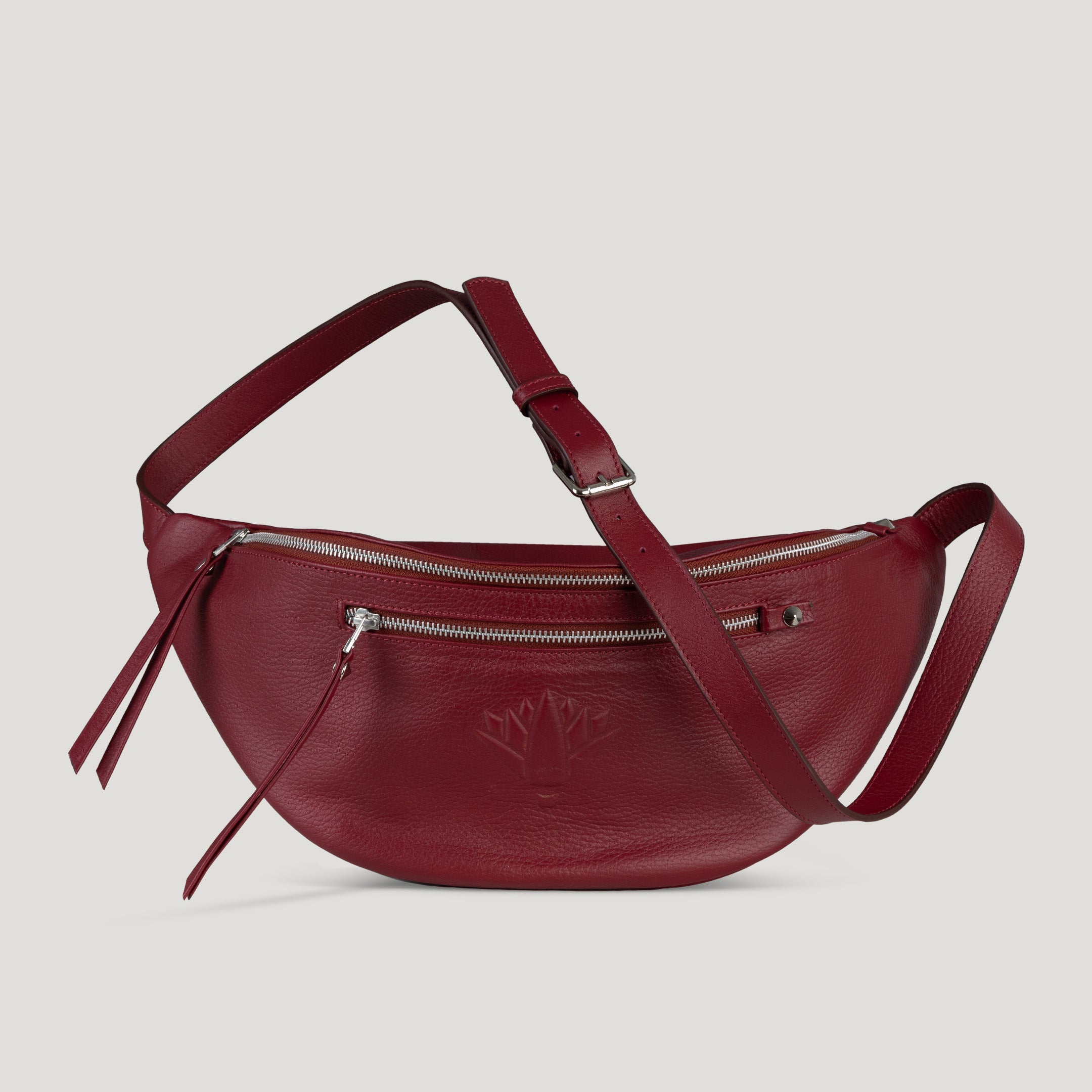woman shoulder-bag maroon leather nuniz