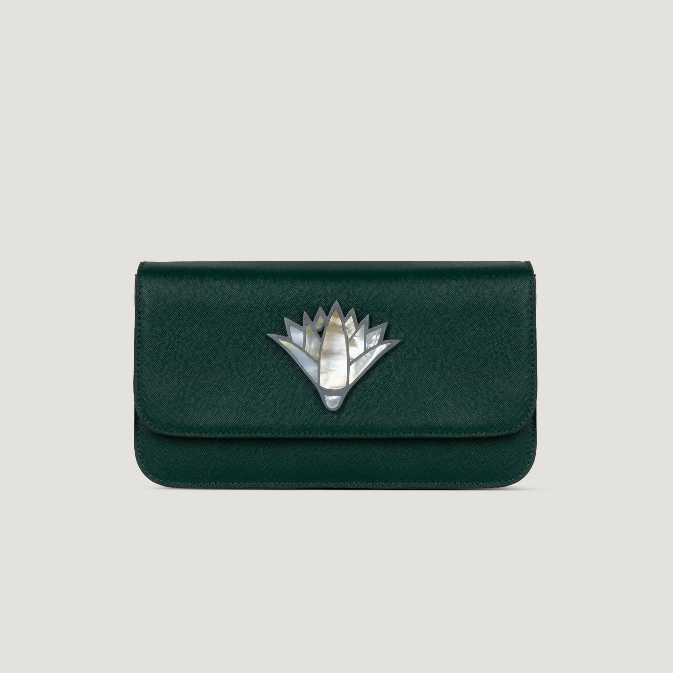 Signature Lotus in Safiano Leather