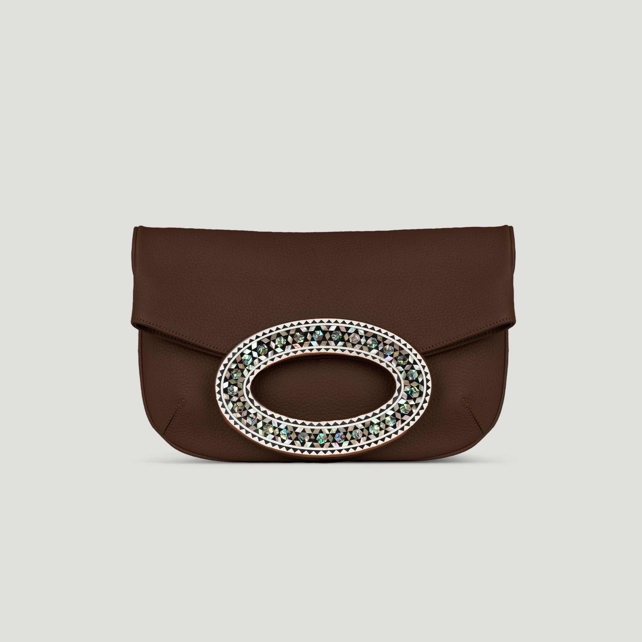 dark brown leather purse bag sadafin design nuniz